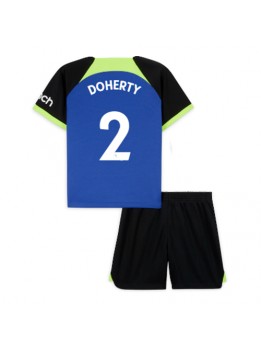 Tottenham Hotspur Matt Doherty #2 Auswärts Trikotsatz für Kinder 2022-23 Kurzarm (+ Kurze Hosen)